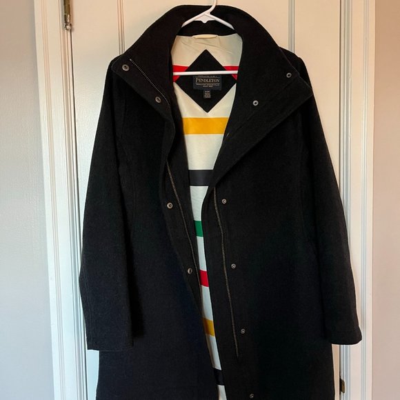 Pendleton Jackets & Blazers - Pendleton Cascade Wool Campbell Coat, S, Charcoal